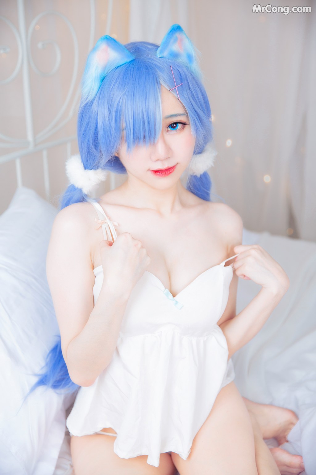 Coser@Sally多啦雪 (Sally Dorasnow): [ReZero][Rem] White Kitty (49 photos) – Page 2