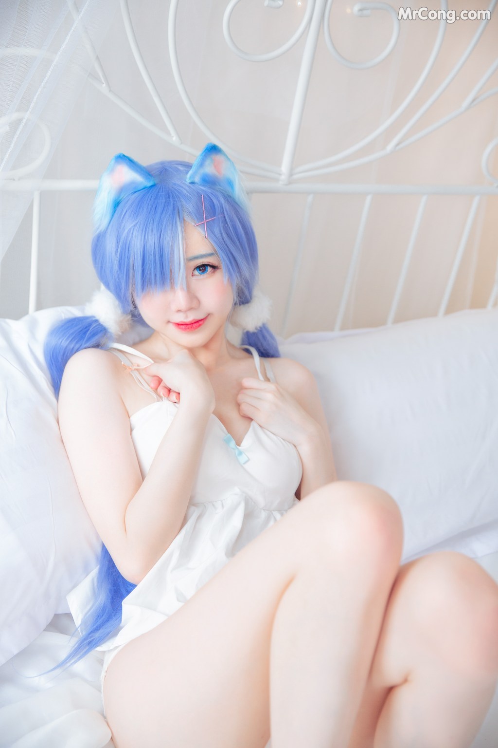 Coser@Sally多啦雪 (Sally Dorasnow): [ReZero][Rem] White Kitty (49 photos) – Page 2