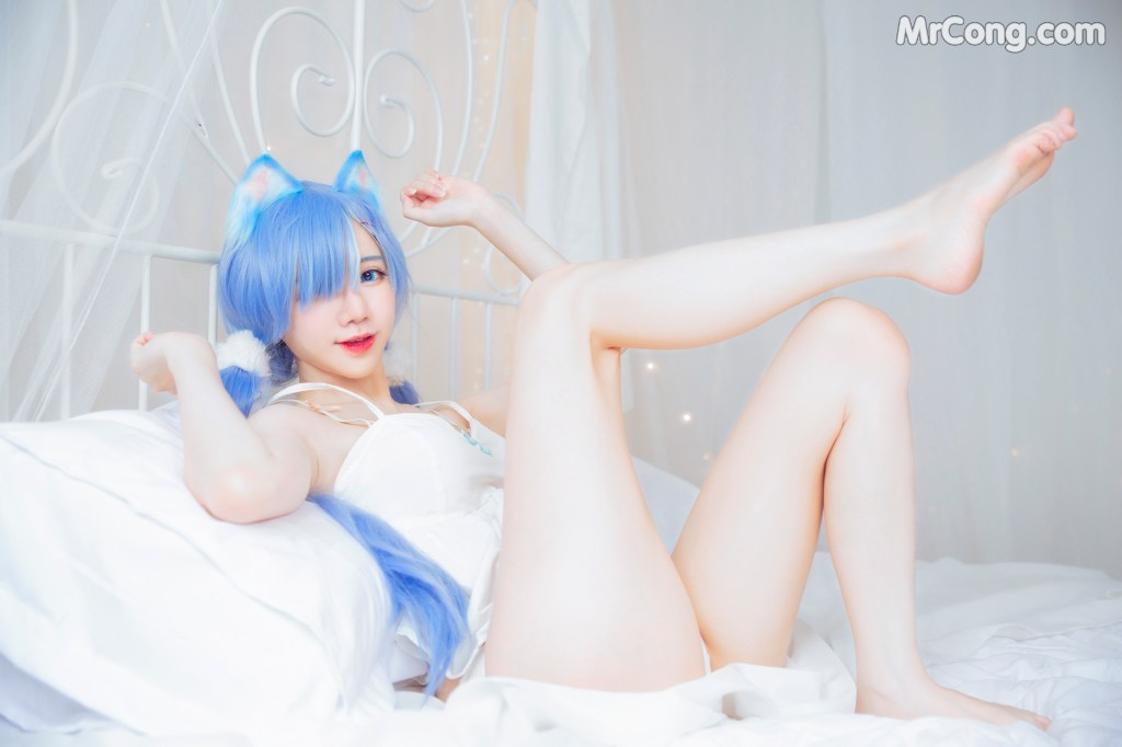 Coser@Sally多啦雪 (Sally Dorasnow): [ReZero][Rem] White Kitty (49 photos) – Page 3