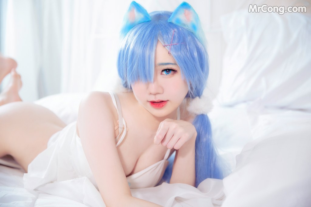 Coser@Sally多啦雪 (Sally Dorasnow): [ReZero][Rem] White Kitty (49 photos) – Page 5