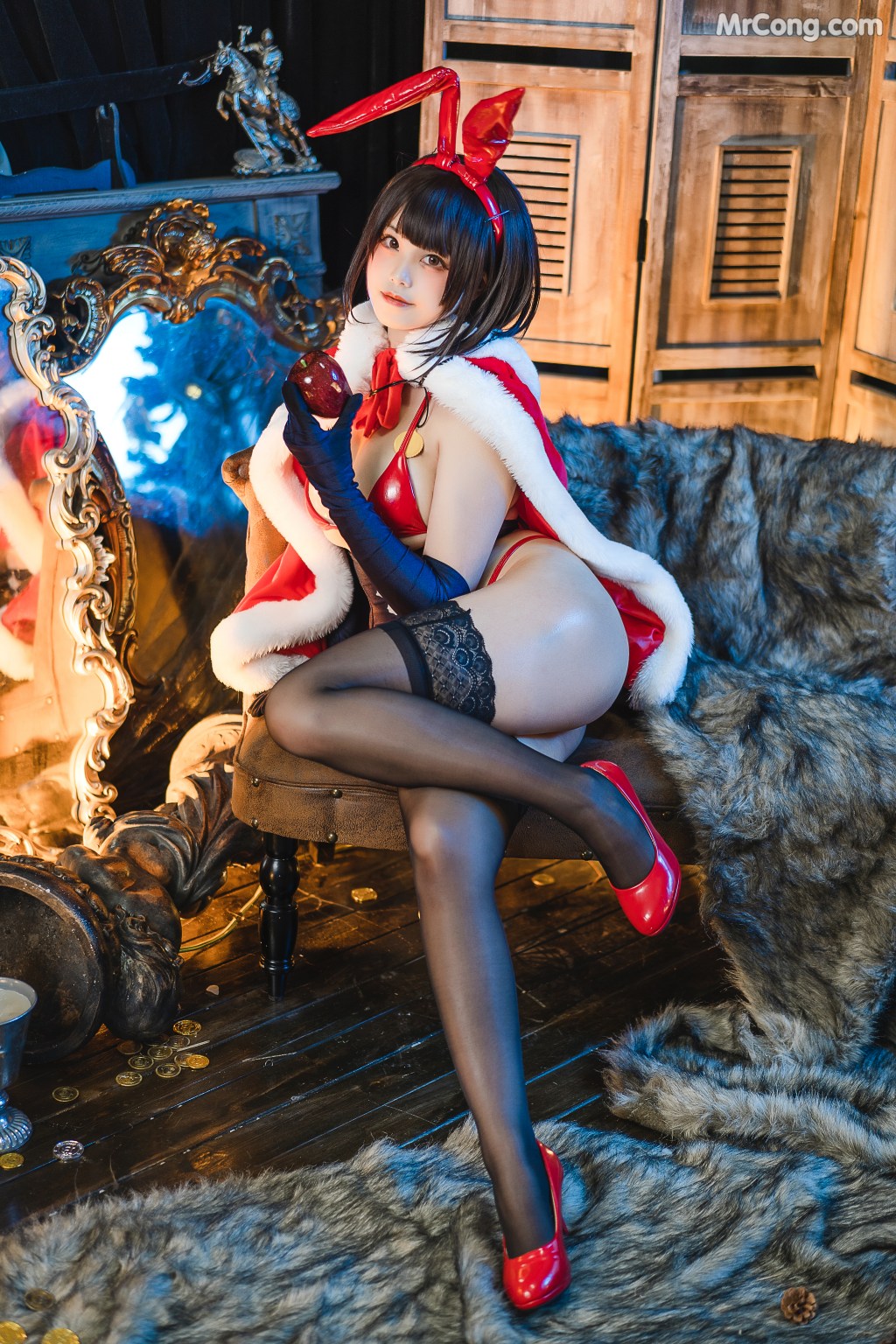 Coser@蜜汁猫裘 Vol.073: 魔太郎圣诞 (51 photos)