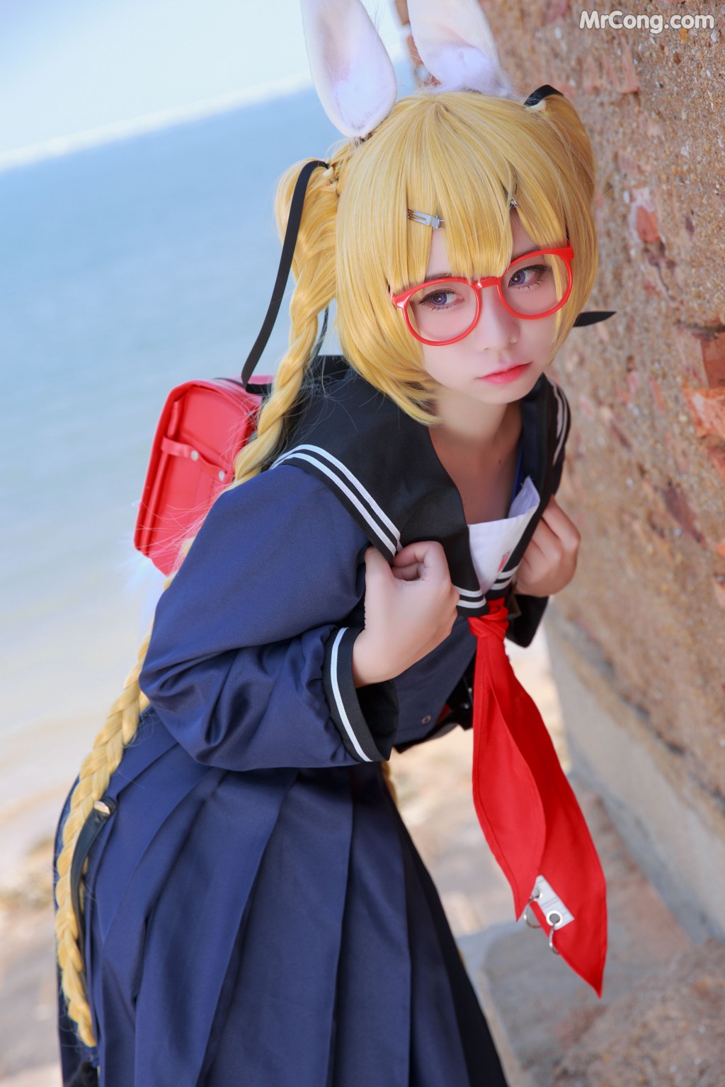 Coser@G44不会受伤 Vol.038: 旋风校服 (21 photos)