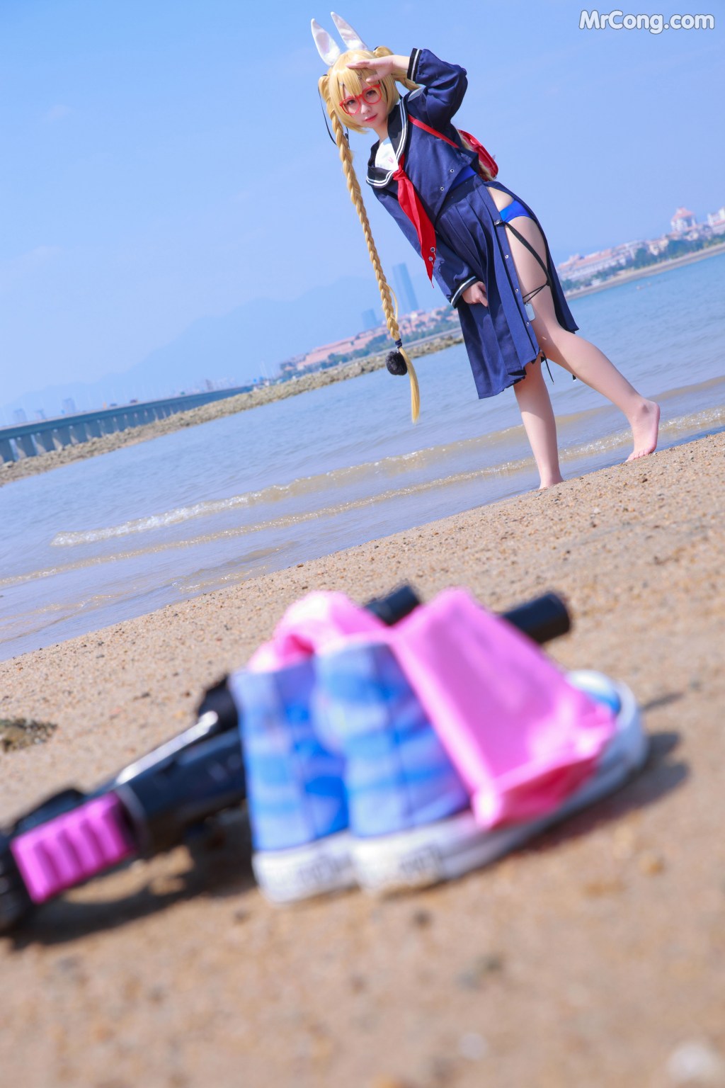 Coser@G44不会受伤 Vol.038: 旋风校服 (21 photos)