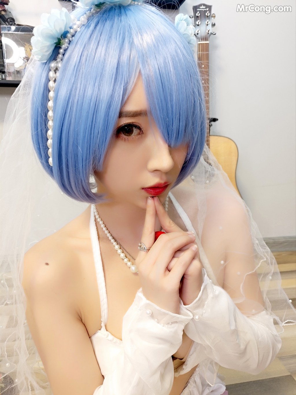Coser@小女巫露娜 Vol.006: 雷姆婚纱 (29 photos)