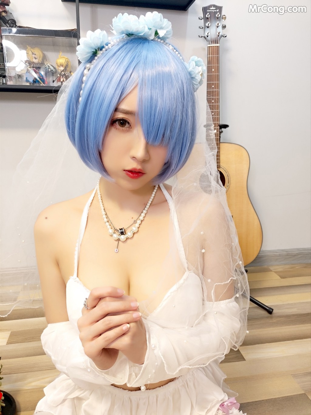 Coser@小女巫露娜 Vol.006: 雷姆婚纱 (29 photos)