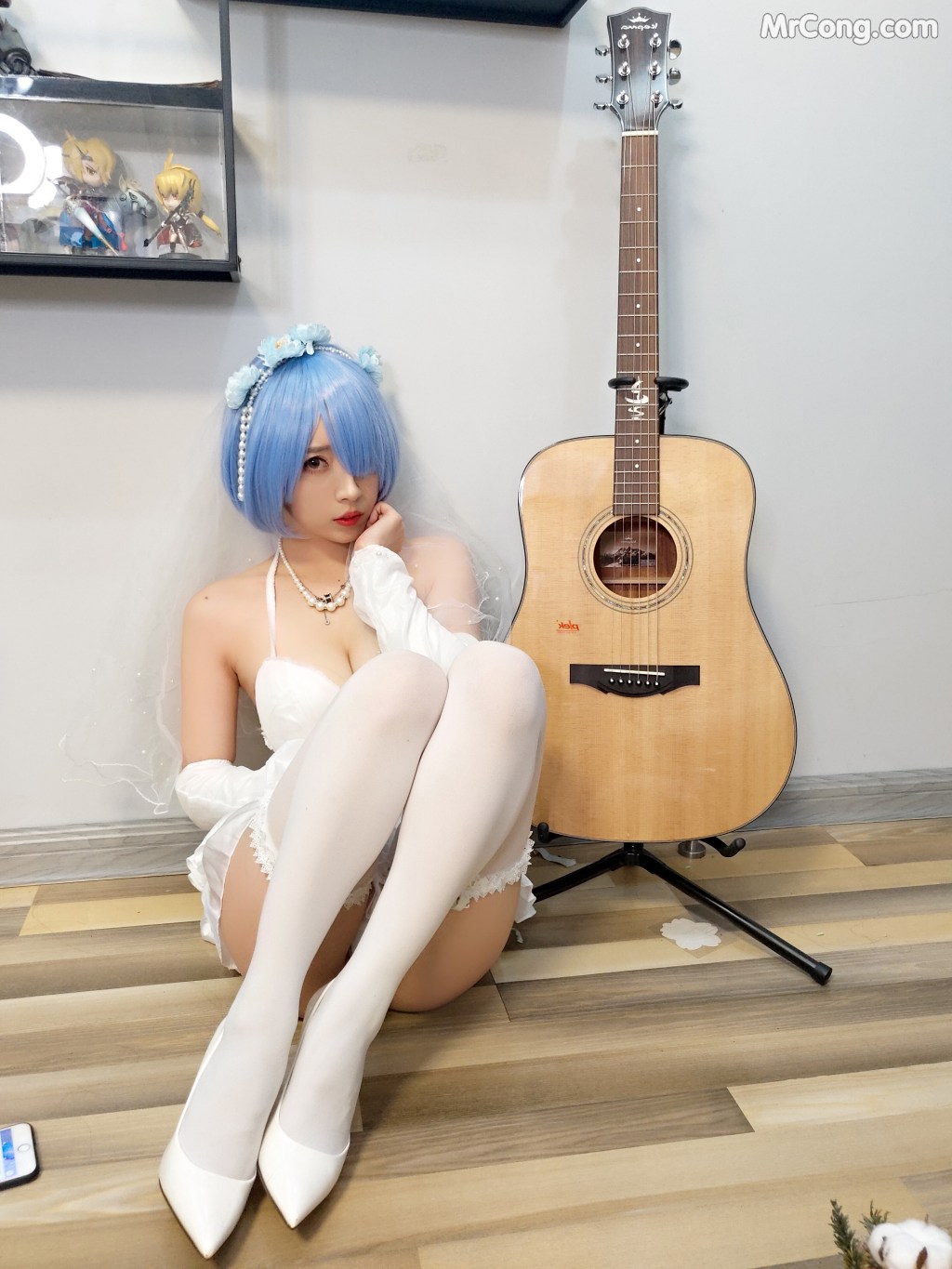 Coser@小女巫露娜 Vol.006: 雷姆婚纱 (29 photos)