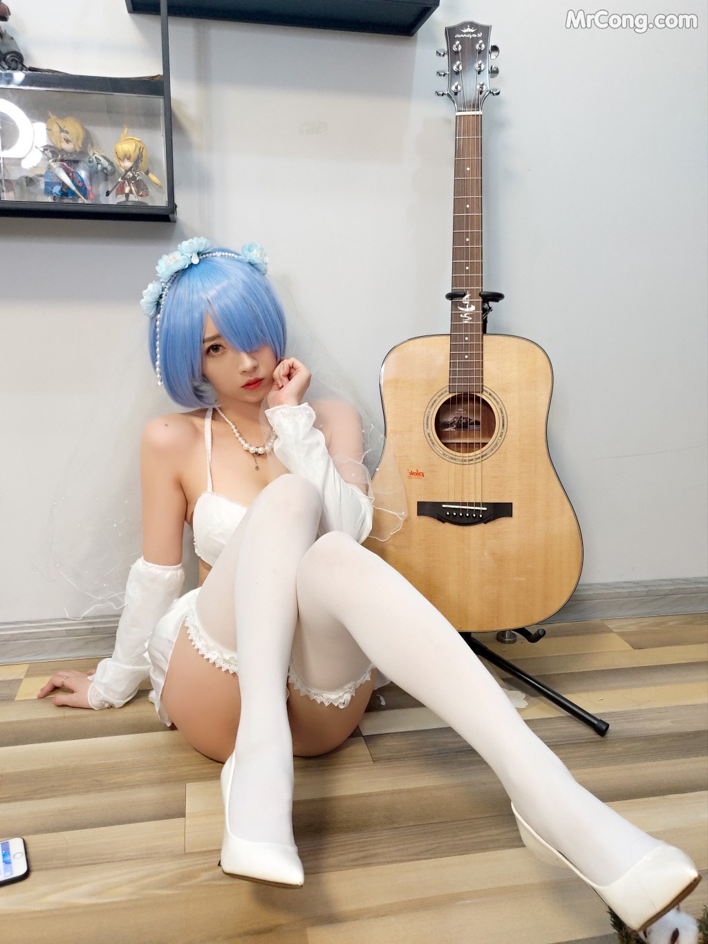 Coser@小女巫露娜 Vol.006: 雷姆婚纱 (29 photos)