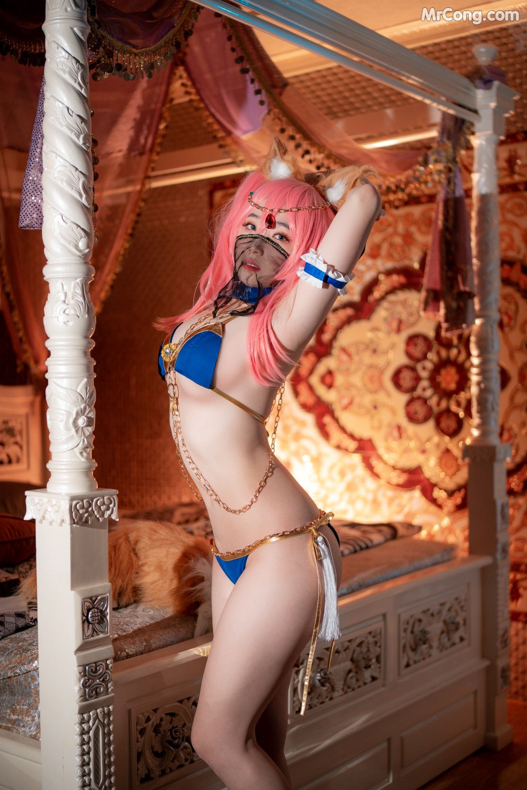 [CreamSoda] Bambi (밤비) – Cosplay Tamamo + Kama (FGO) (40 photos)