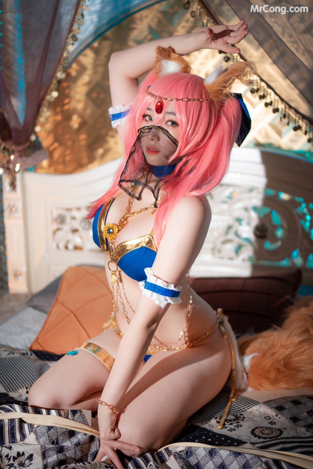 [CreamSoda] Bambi (밤비) – Cosplay Tamamo + Kama (FGO) (40 photos) – Page 2