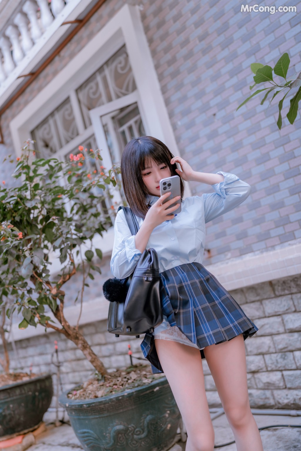 Coser@桜井宁宁 Vol.044: JK之居家 (66 photos)