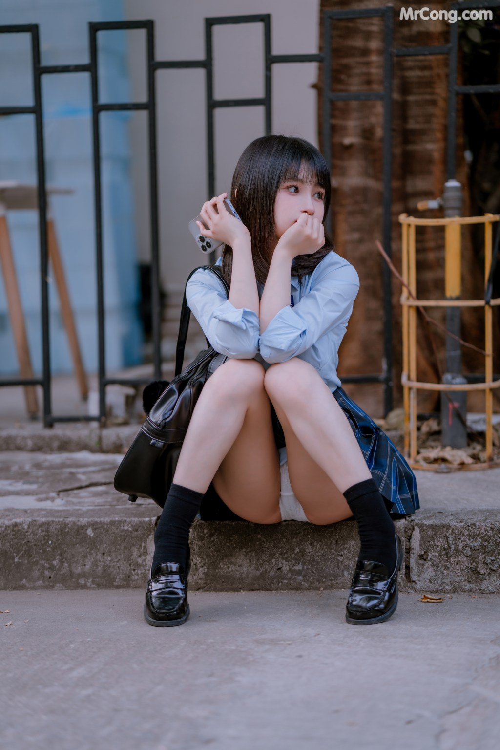 Coser@桜井宁宁 Vol.044: JK之居家 (66 photos)