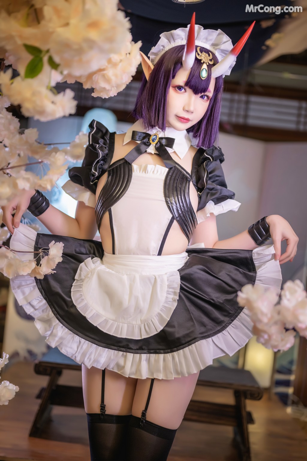 Coser@雪晴Astra (雪晴嘟嘟) Vol.034: 酒吞童子女仆 (62 photos + 13 videos)