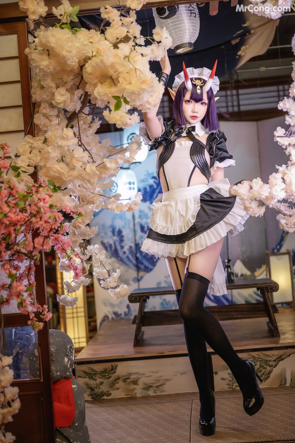 Coser@雪晴Astra (雪晴嘟嘟) Vol.034: 酒吞童子女仆 (62 photos + 13 videos)