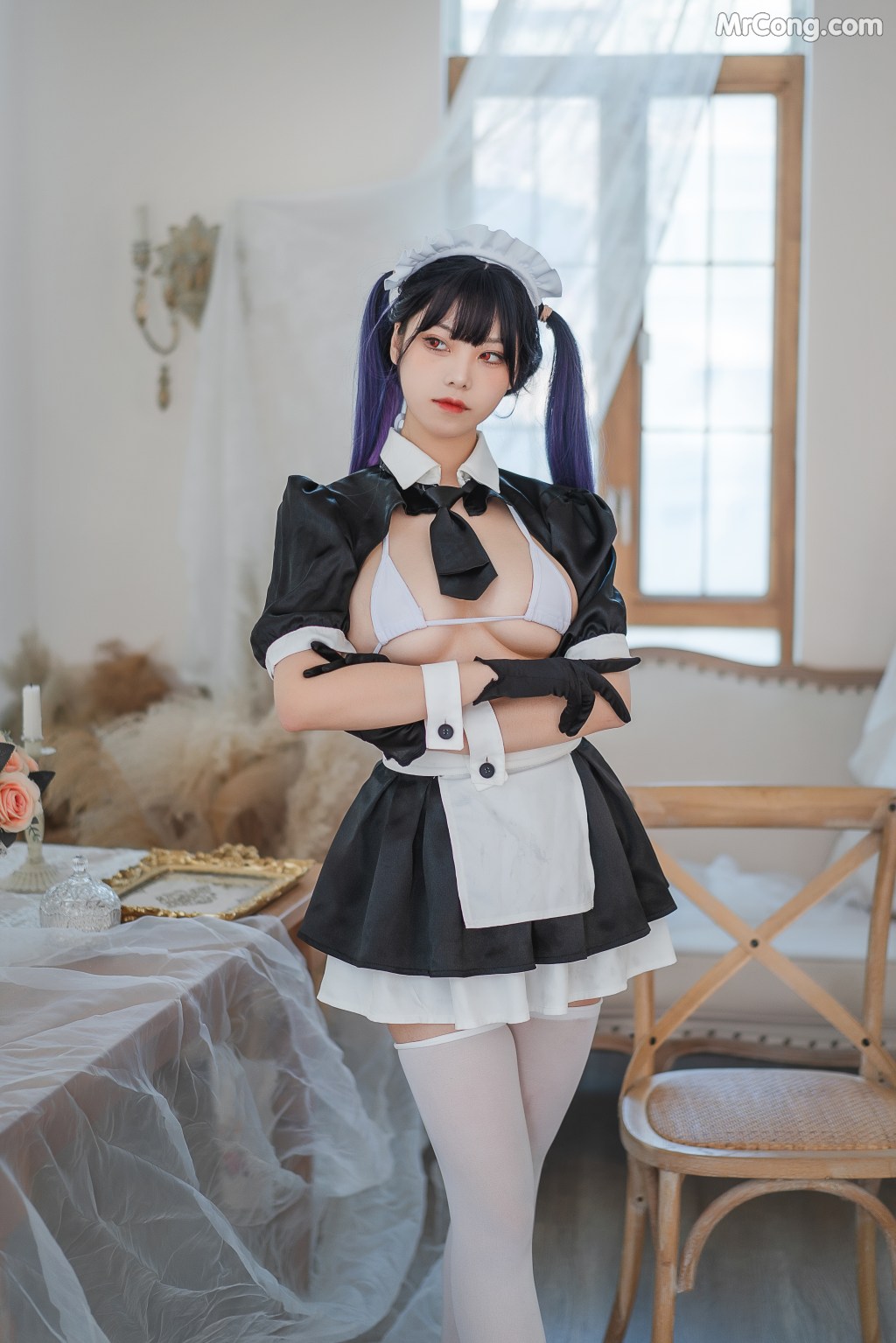 Coser@蜜汁猫裘 Vol.077: 工作女仆 (50 photos + 3 videos)
