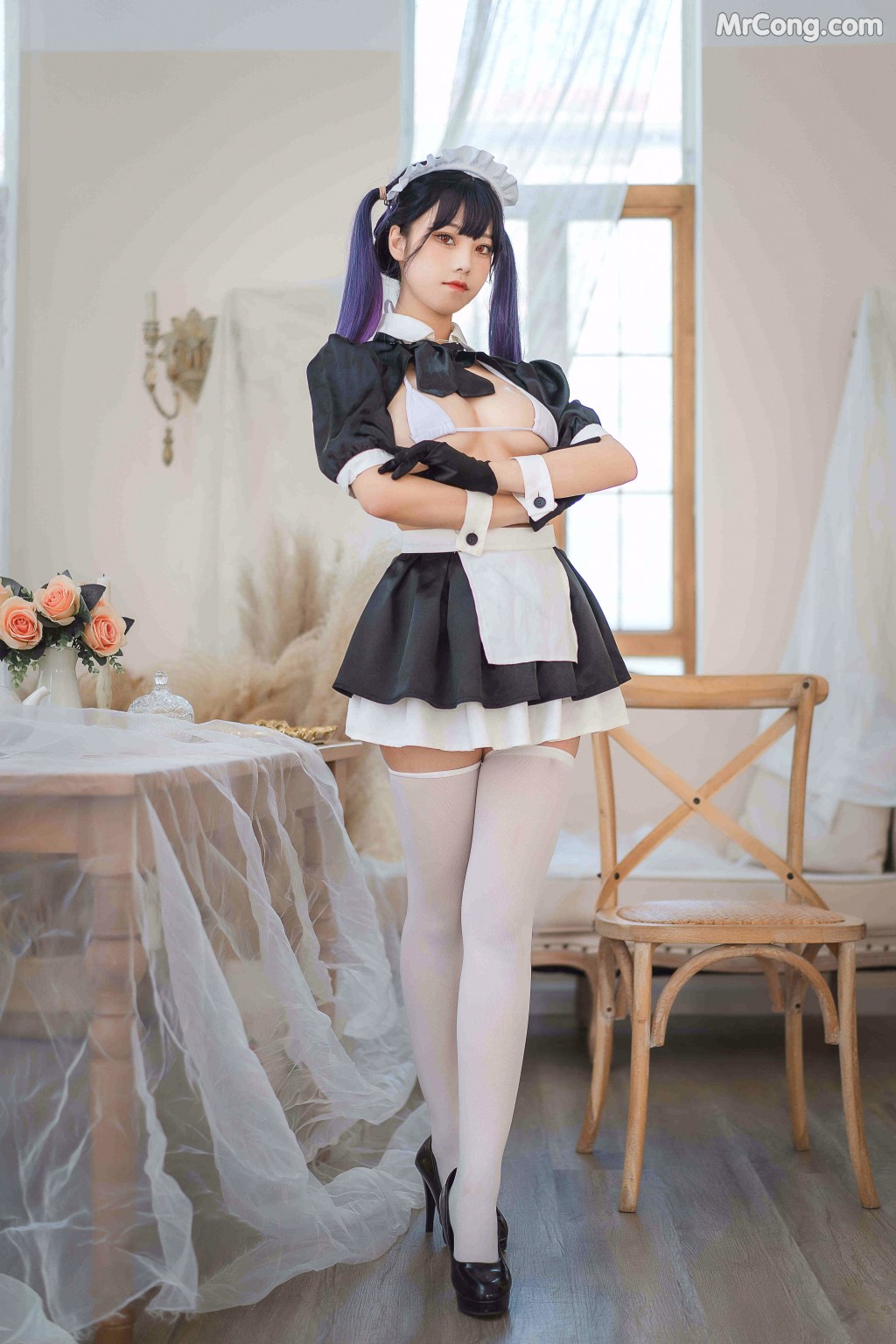 Coser@蜜汁猫裘 Vol.077: 工作女仆 (50 photos + 3 videos)