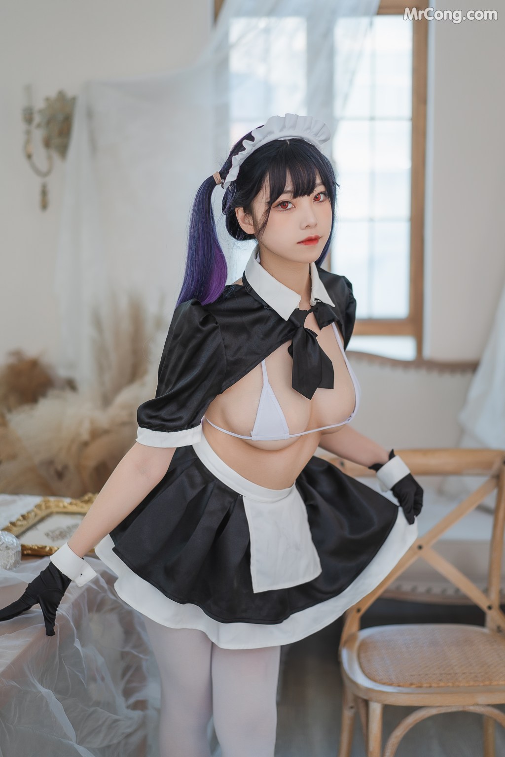 Coser@蜜汁猫裘 Vol.077: 工作女仆 (50 photos + 3 videos)