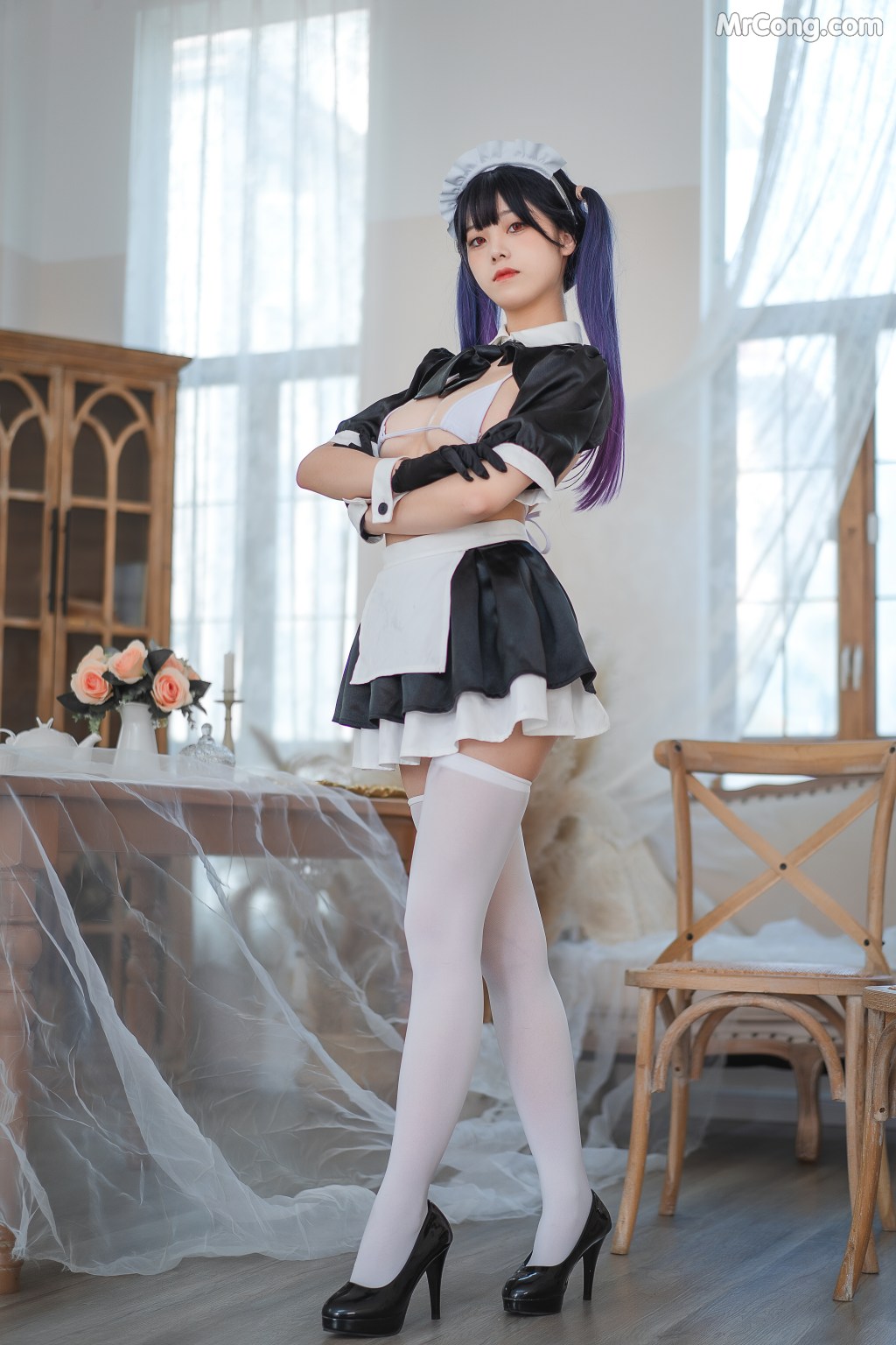 Coser@蜜汁猫裘 Vol.077: 工作女仆 (50 photos + 3 videos)