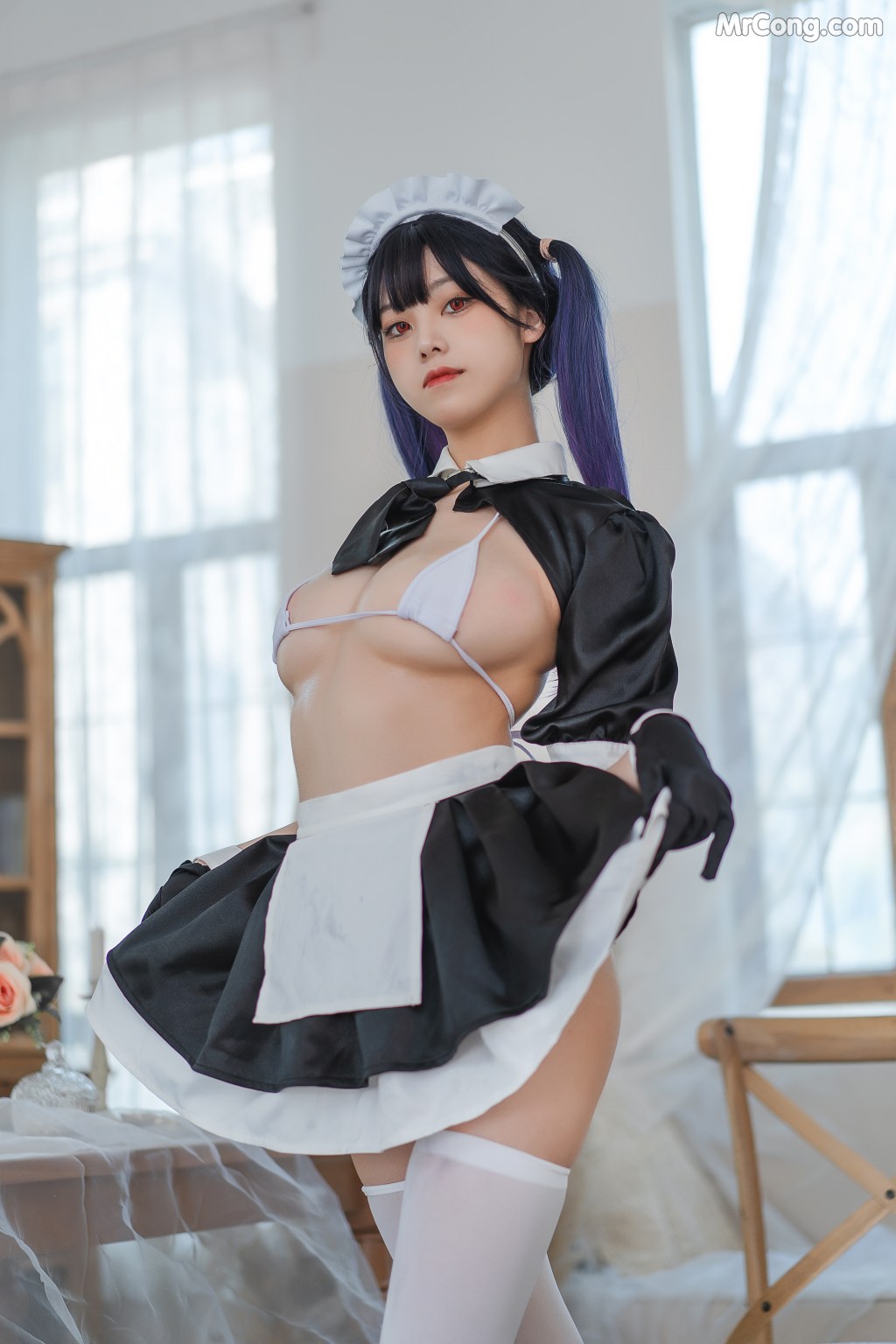 Coser@蜜汁猫裘 Vol.077: 工作女仆 (50 photos + 3 videos)