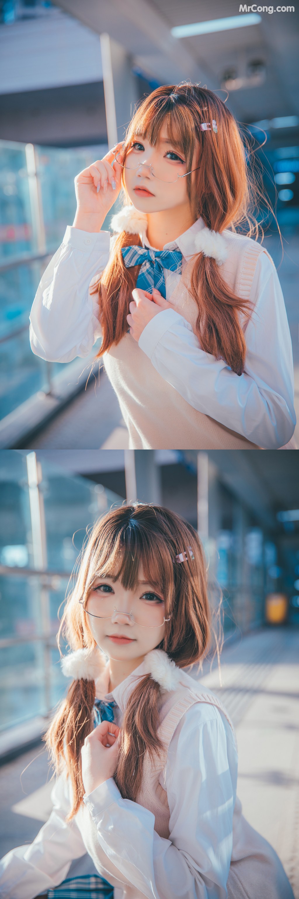 Coser@雪晴Astra (雪晴嘟嘟) Vol.036: JK夕阳 (25 photos)