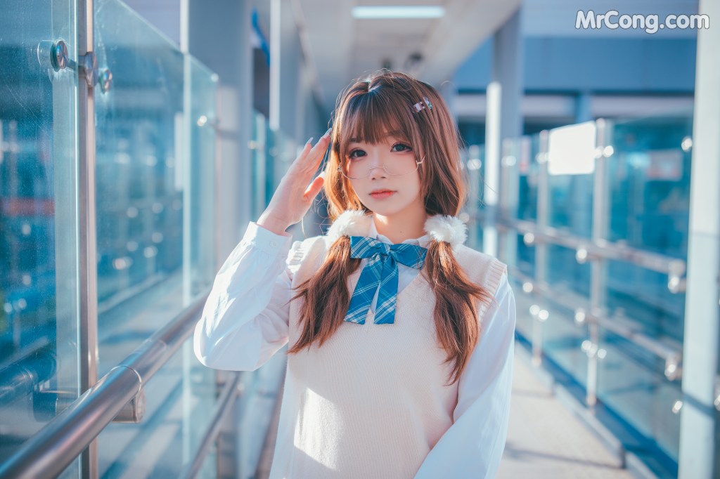 Coser@雪晴Astra (雪晴嘟嘟) Vol.036: JK夕阳 (25 photos)
