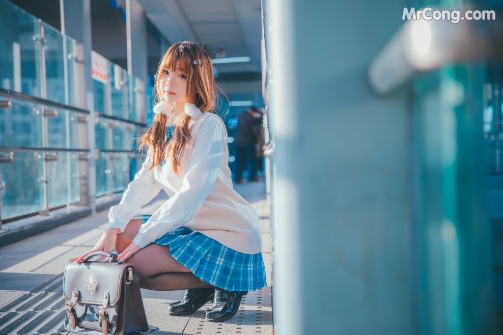 Coser@雪晴Astra (雪晴嘟嘟) Vol.036: JK夕阳 (25 photos)