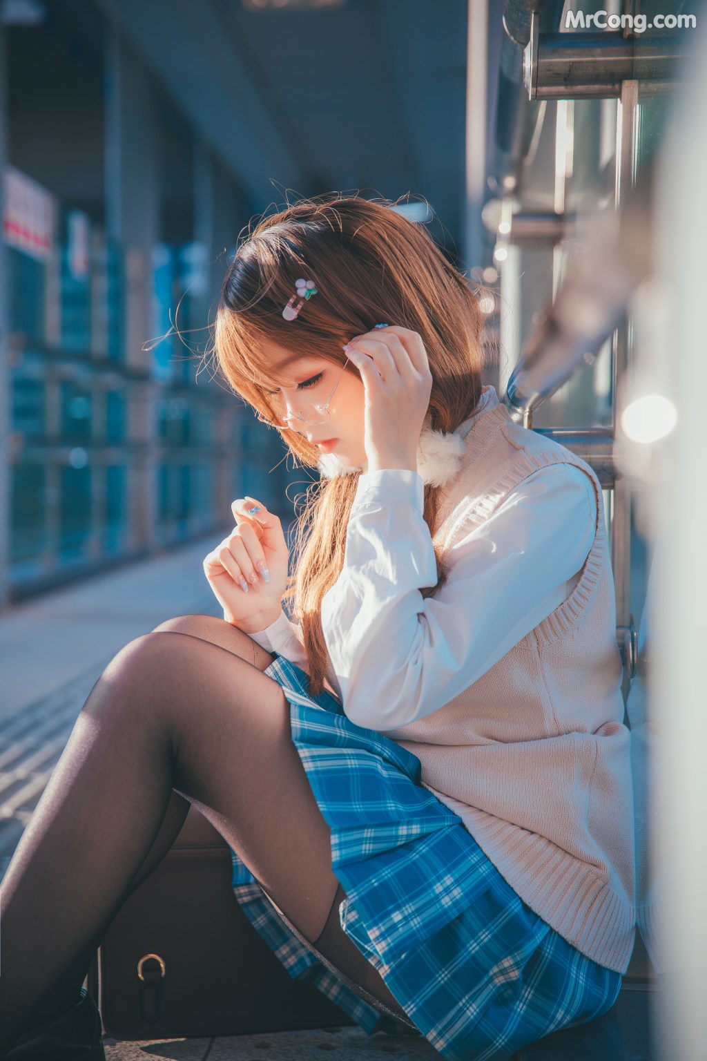 Coser@雪晴Astra (雪晴嘟嘟) Vol.036: JK夕阳 (25 photos) – Page 3
