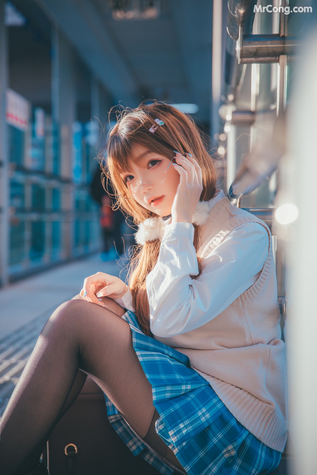 Coser@雪晴Astra (雪晴嘟嘟) Vol.036: JK夕阳 (25 photos) – Page 3