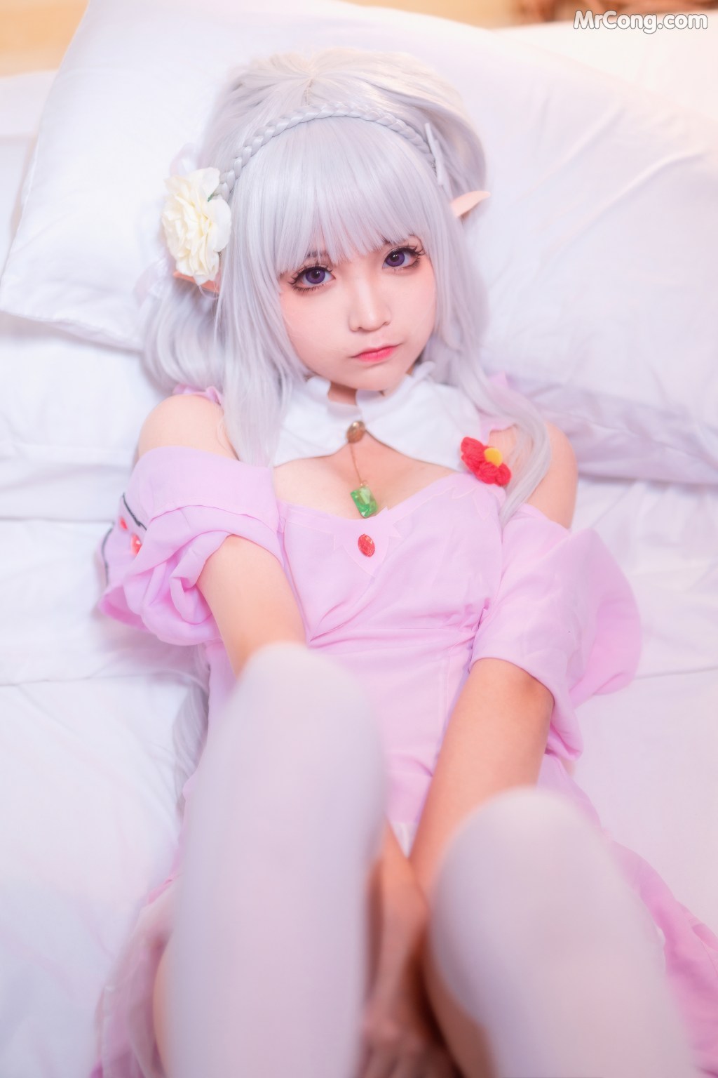 Coser@蠢沫沫 (chunmomo) Vol.005: 艾米莉亚的睡衣 (40 photos)