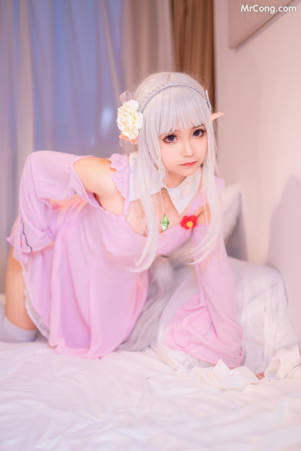 Coser@蠢沫沫 (chunmomo) Vol.005: 艾米莉亚的睡衣 (40 photos)