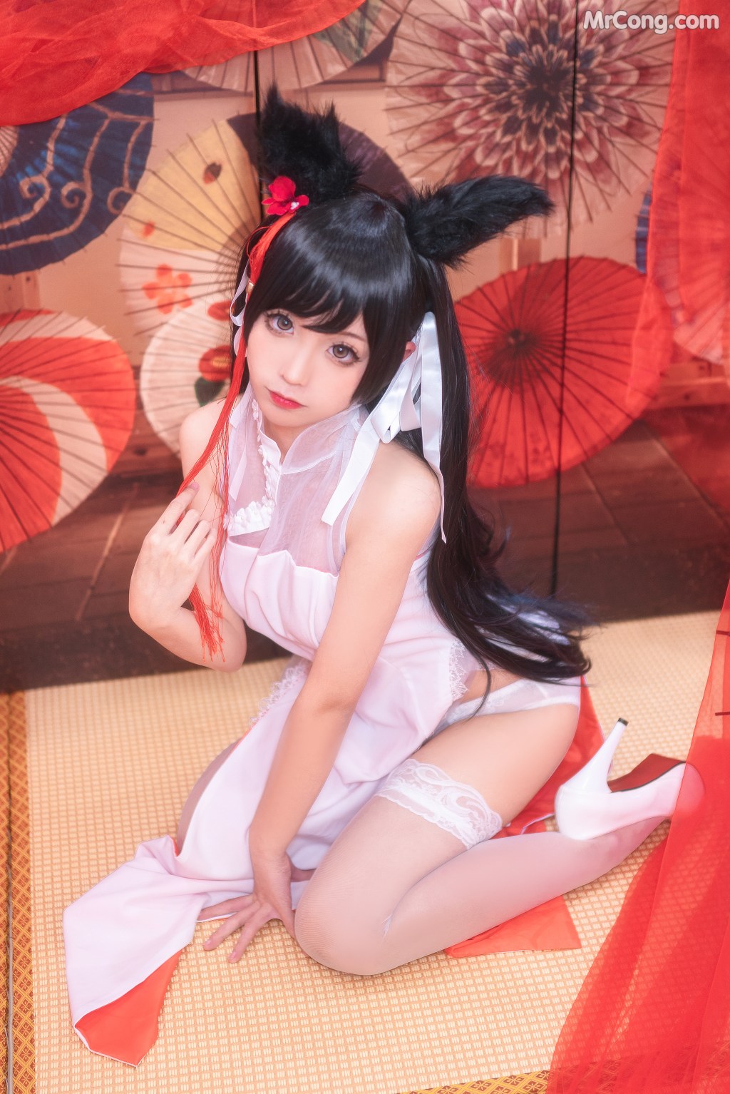 Coser@蠢沫沫 (chunmomo) Vol.008: 爱宕习字 (40 photos)