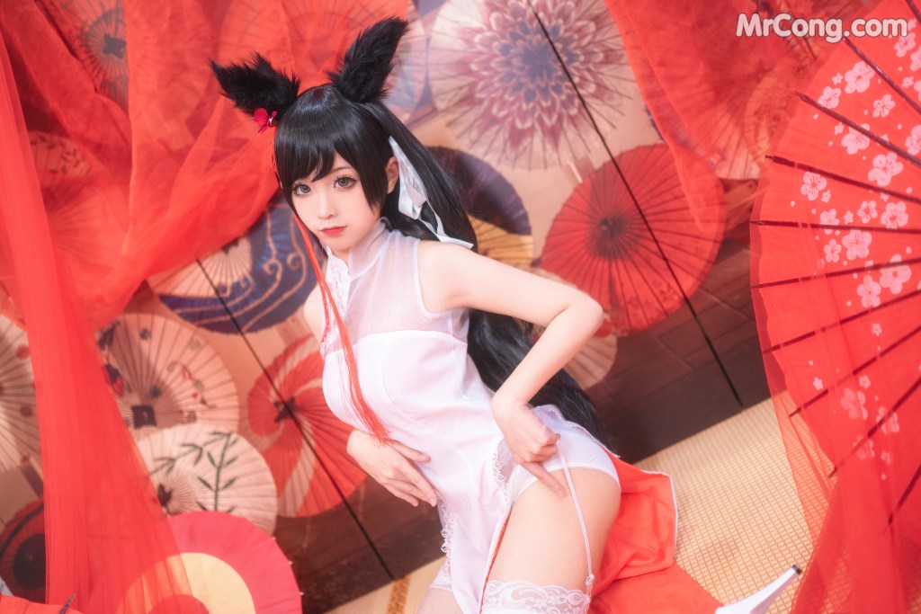 Coser@蠢沫沫 (chunmomo) Vol.008: 爱宕习字 (40 photos)