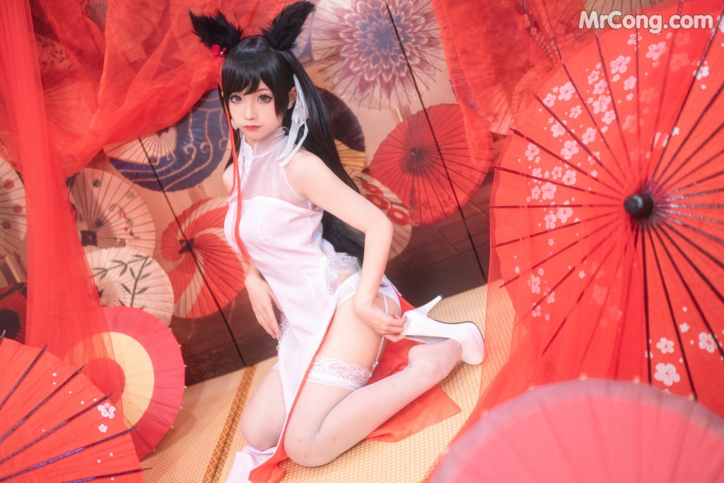 Coser@蠢沫沫 (chunmomo) Vol.008: 爱宕习字 (40 photos)