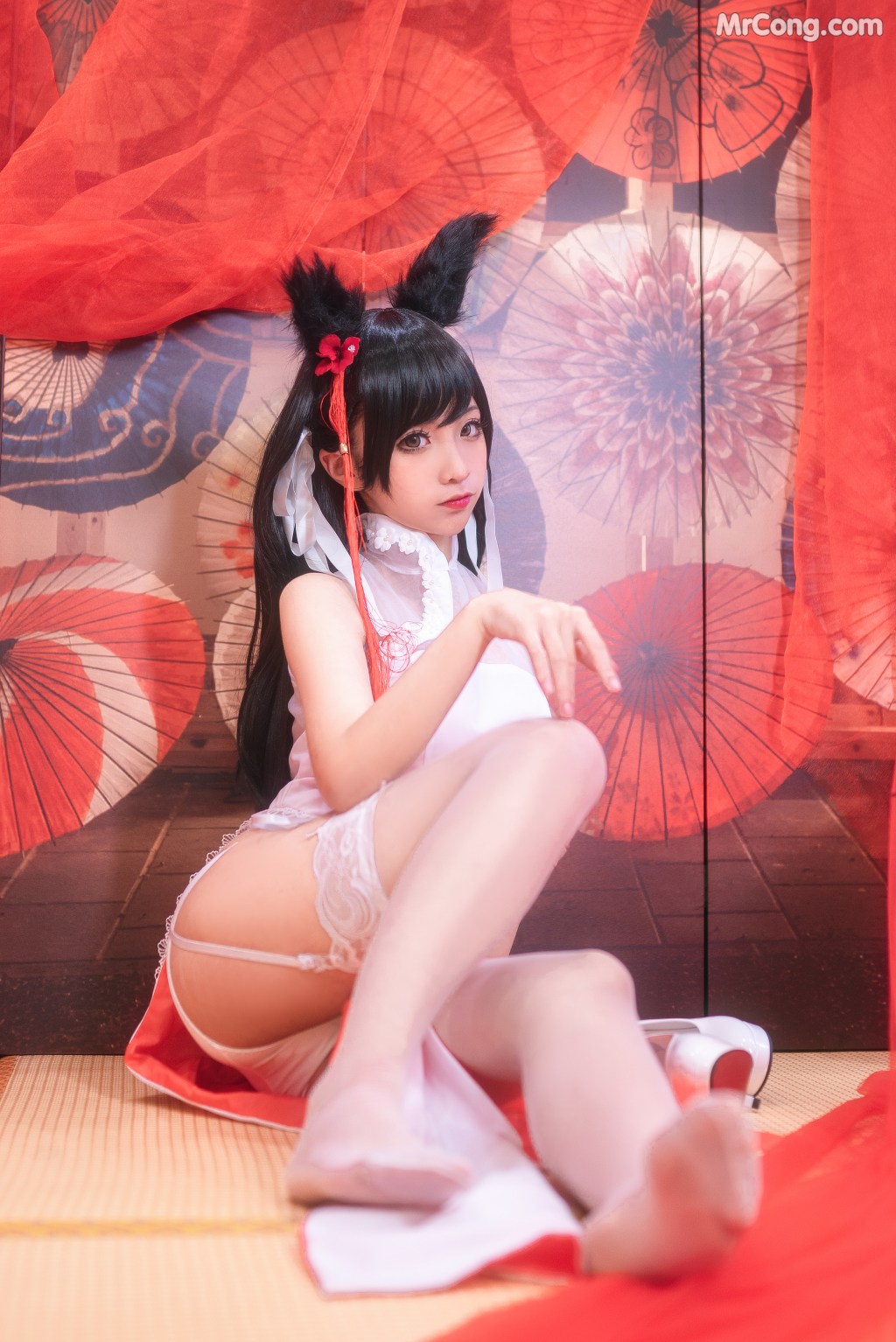 Coser@蠢沫沫 (chunmomo) Vol.008: 爱宕习字 (40 photos)