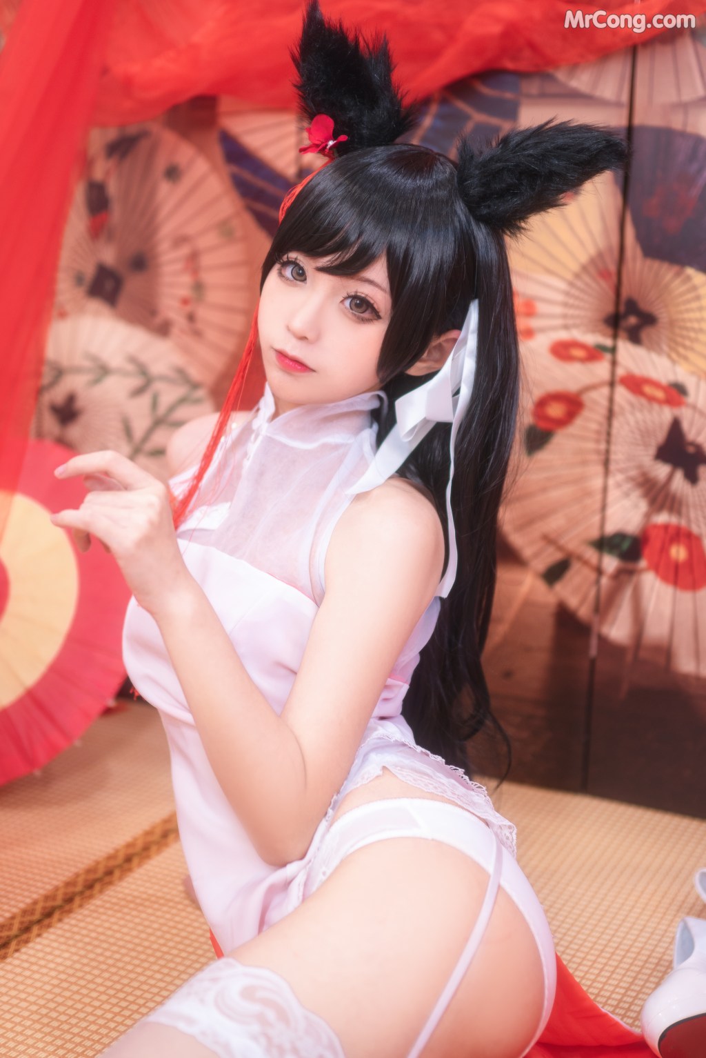 Coser@蠢沫沫 (chunmomo) Vol.008: 爱宕习字 (40 photos)