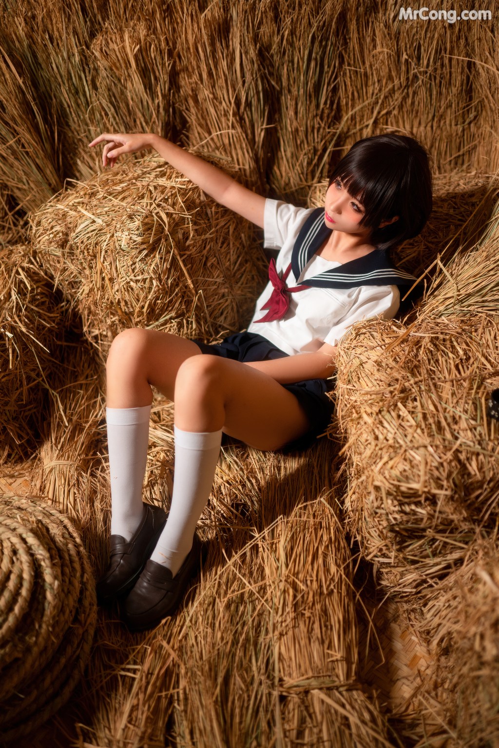 Coser@蠢沫沫 (chunmomo) Vol.010: 稻草 (50 photos)