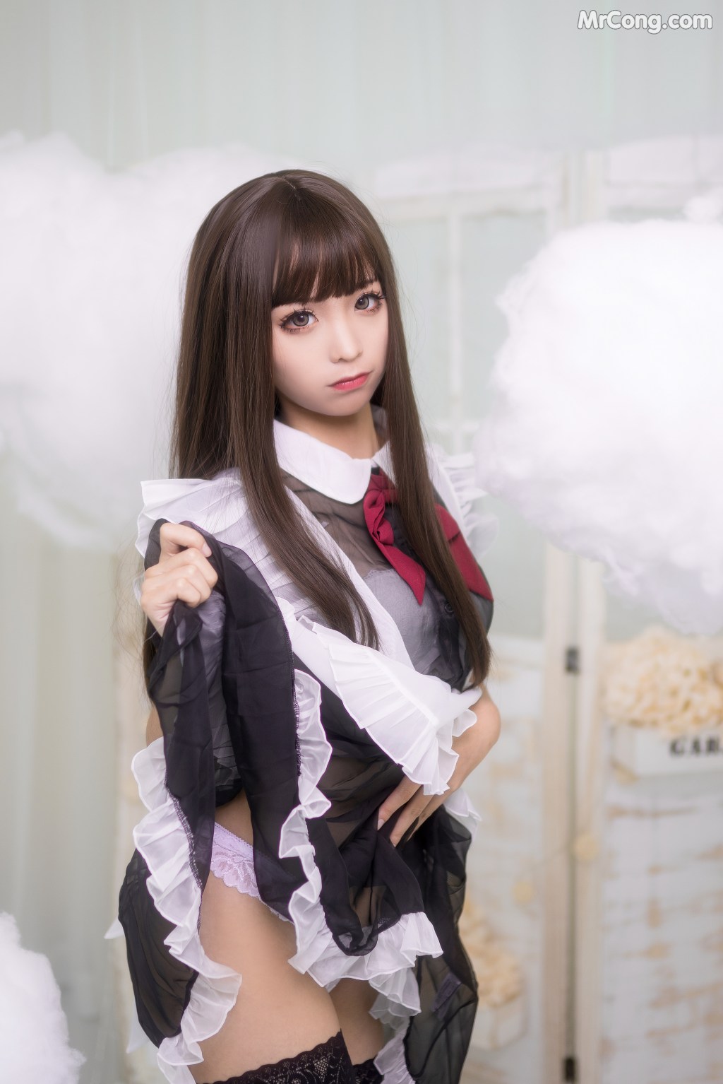 Coser@蠢沫沫 (chunmomo) Vol.012: 短透明女仆 (42 photos) – Page 4