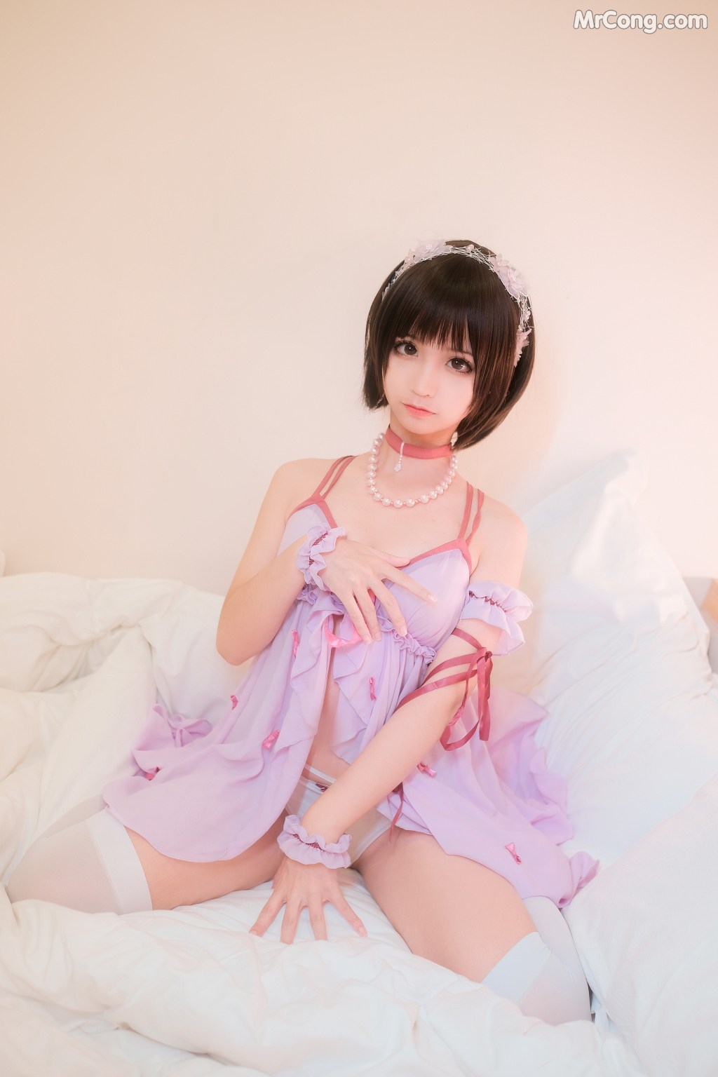 Coser@蠢沫沫 (chunmomo) Vol.018: 加藤惠睡衣 (44 photos)
