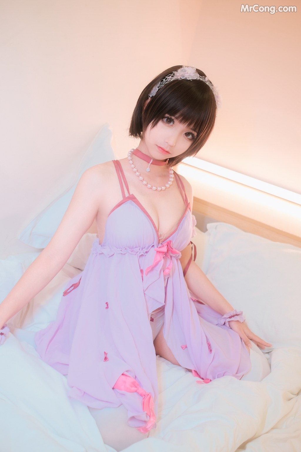 Coser@蠢沫沫 (chunmomo) Vol.018: 加藤惠睡衣 (44 photos)