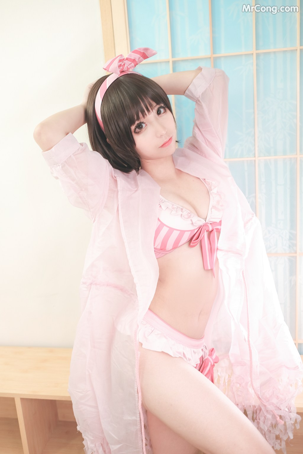 Coser@蠢沫沫 (chunmomo) Vol.020: 加藤惠泳装 (40 photos)