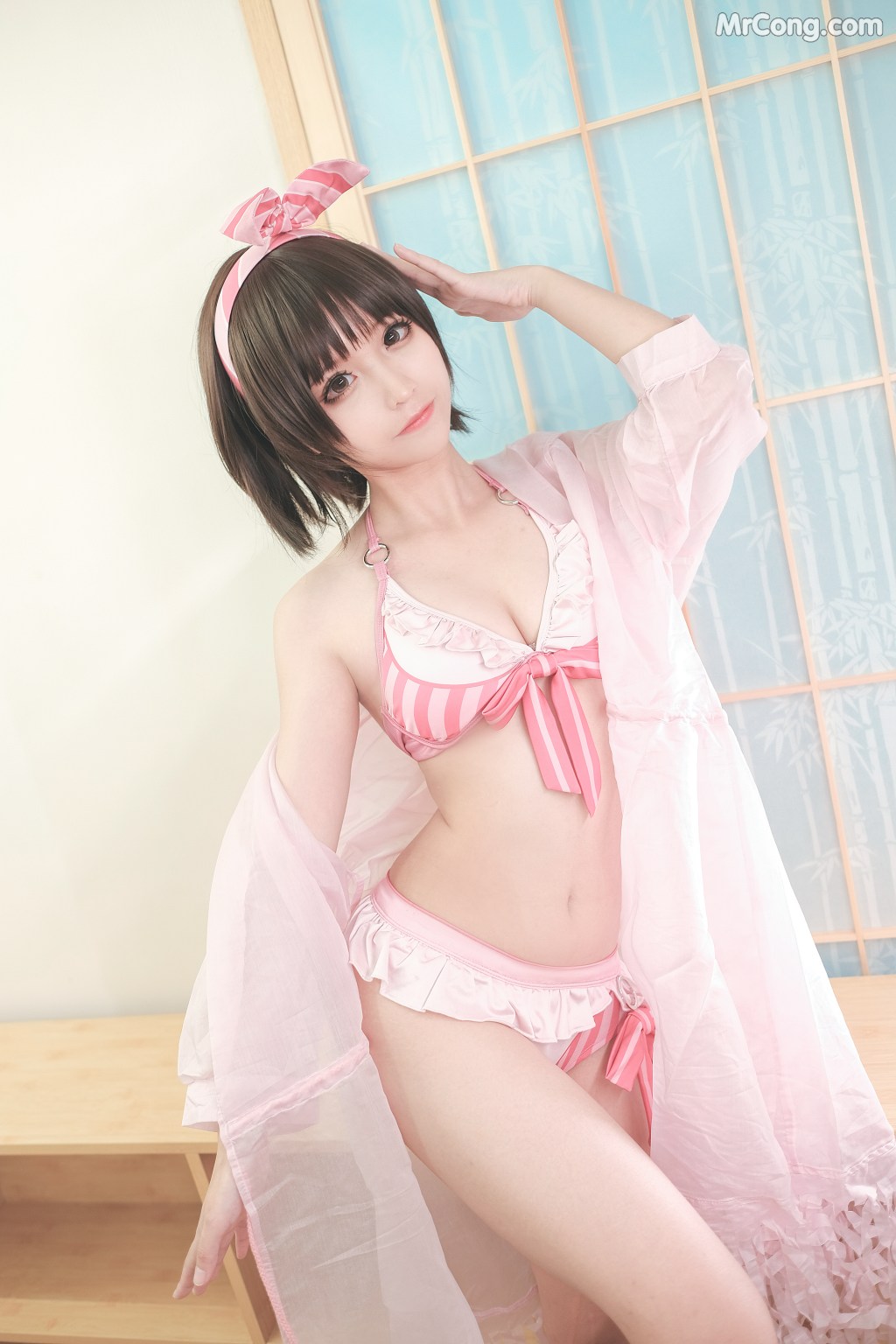 Coser@蠢沫沫 (chunmomo) Vol.020: 加藤惠泳装 (40 photos)