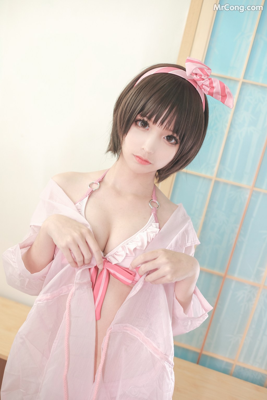 Coser@蠢沫沫 (chunmomo) Vol.020: 加藤惠泳装 (40 photos)