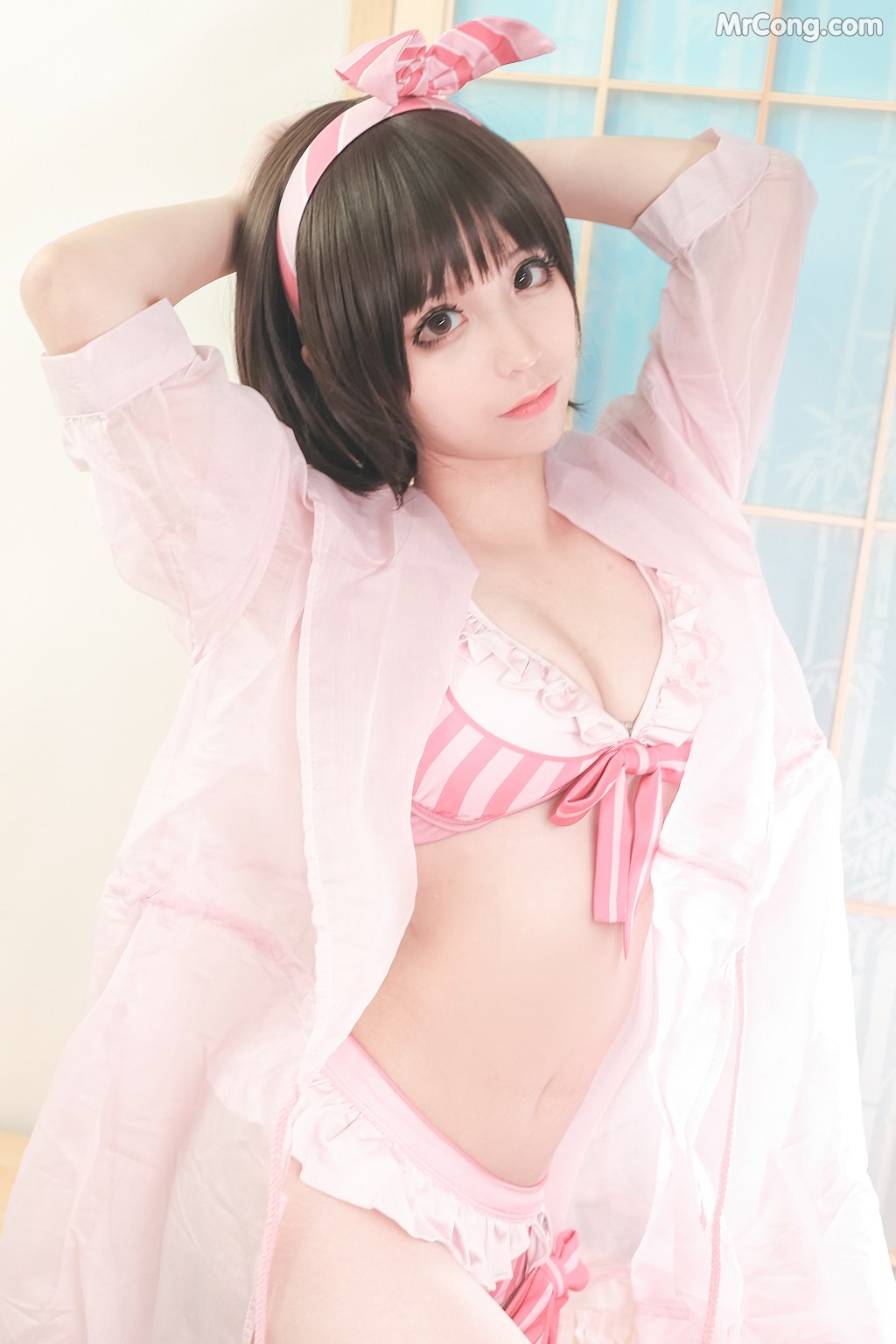 Coser@蠢沫沫 (chunmomo) Vol.020: 加藤惠泳装 (40 photos)