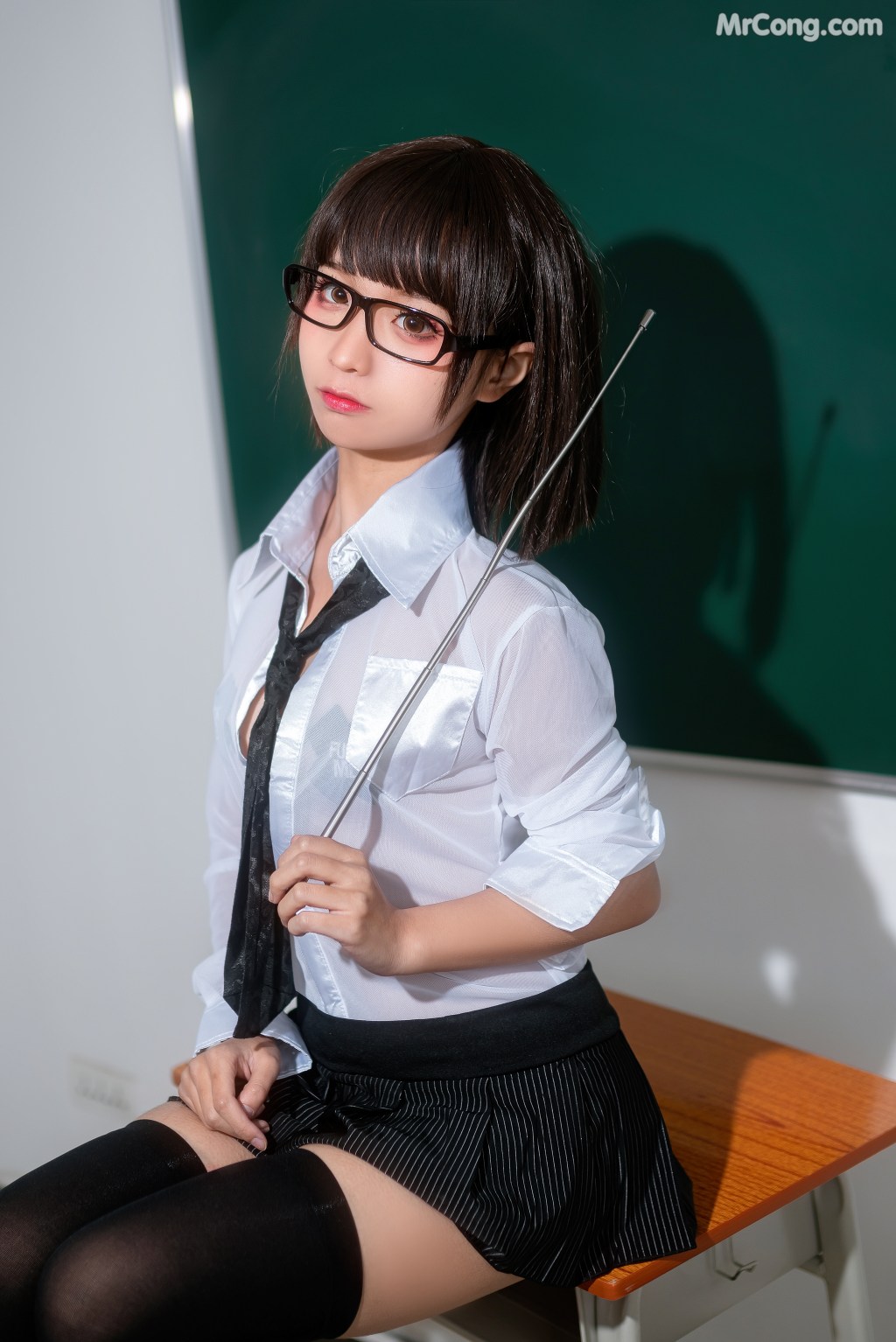 Coser@蠢沫沫 (chunmomo) Vol.021: 教师 (26 photos)