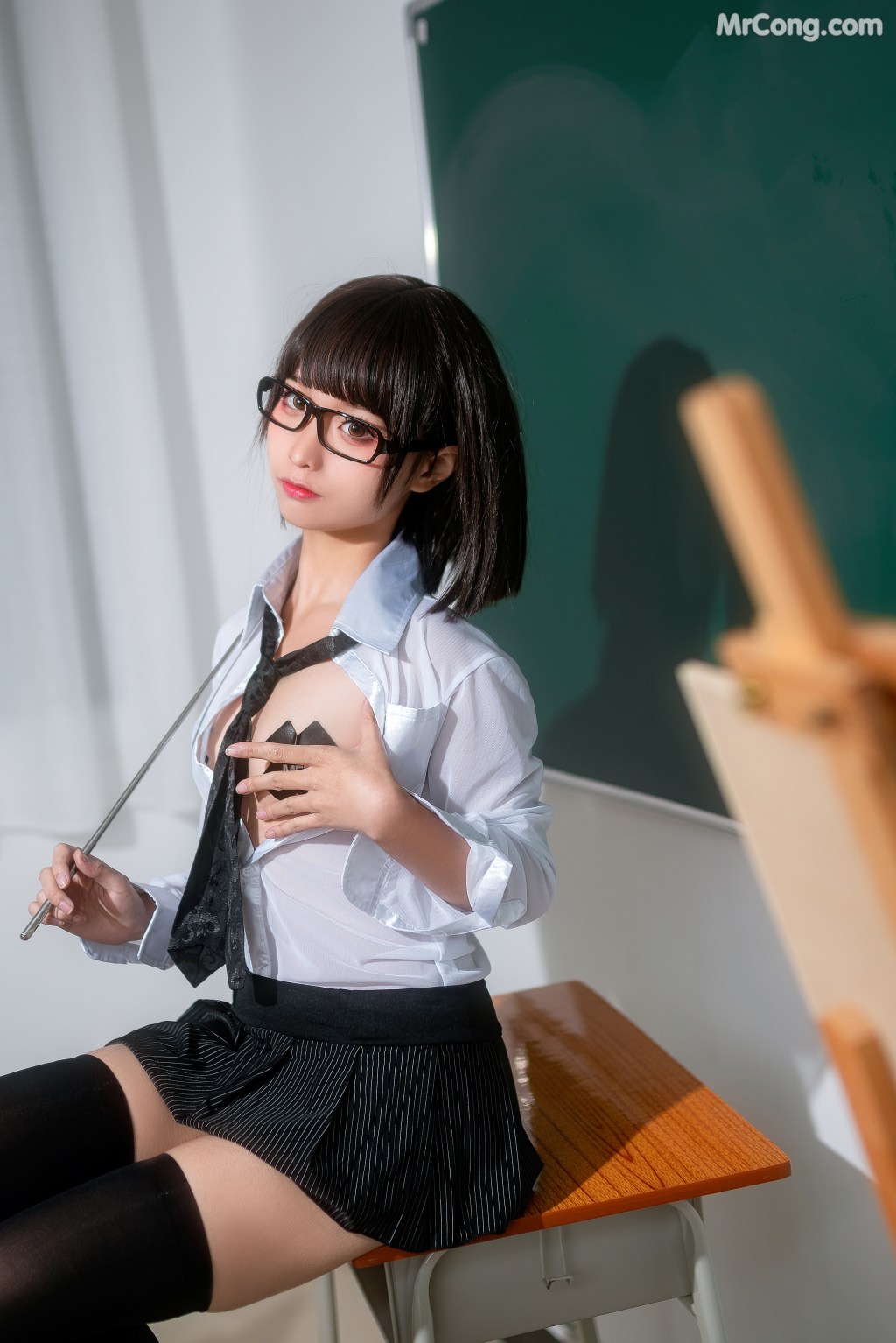 Coser@蠢沫沫 (chunmomo) Vol.021: 教师 (26 photos)