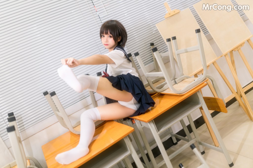 Coser@蠢沫沫 (chunmomo) Vol.022: 教室 (61 photos)