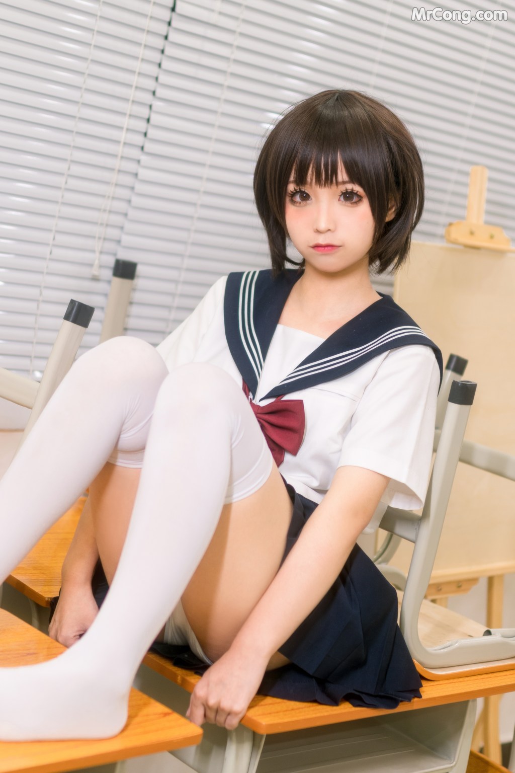 Coser@蠢沫沫 (chunmomo) Vol.022: 教室 (61 photos)