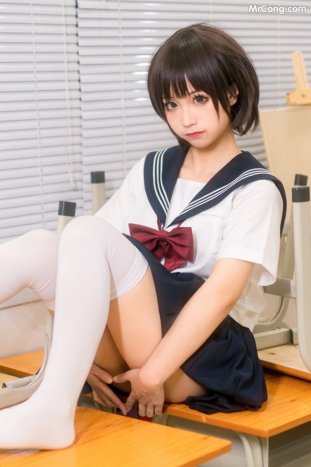Coser@蠢沫沫 (chunmomo) Vol.022: 教室 (61 photos)