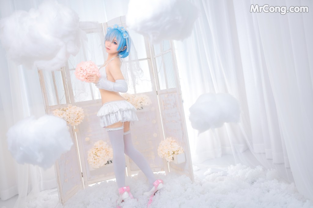 Coser@蠢沫沫 (chunmomo) Vol.024: 蕾姆花嫁 (44 photos)