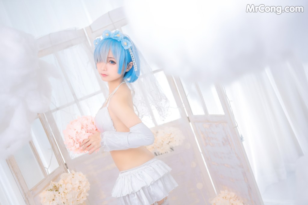 Coser@蠢沫沫 (chunmomo) Vol.024: 蕾姆花嫁 (44 photos)