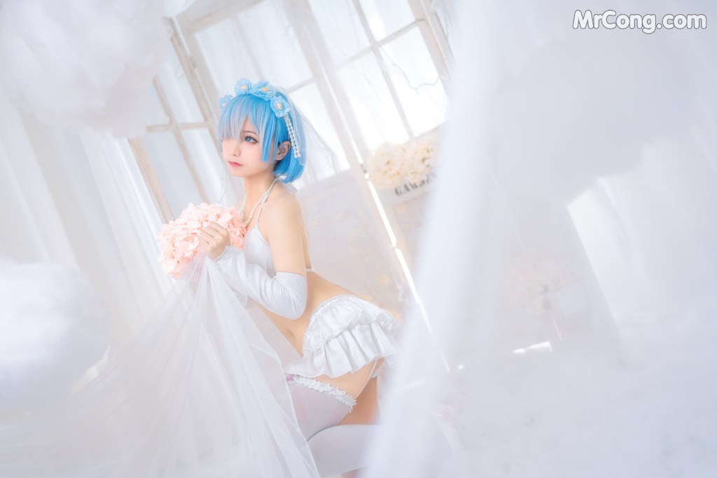 Coser@蠢沫沫 (chunmomo) Vol.024: 蕾姆花嫁 (44 photos)